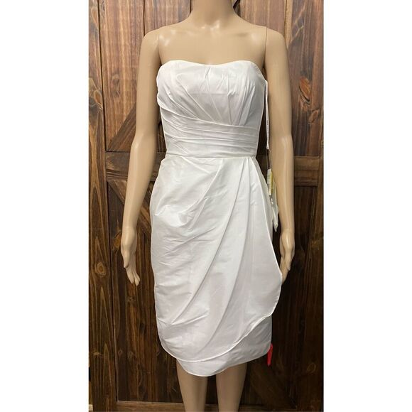 Alfred Sung Snow White Pearl Veronica Cocktail Dress Size 0 - Picture 1 of 6